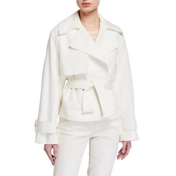 Vince Linen Blend Cropped Belted Jacket – Size XS – $495 Retail - Picture 1 of 12